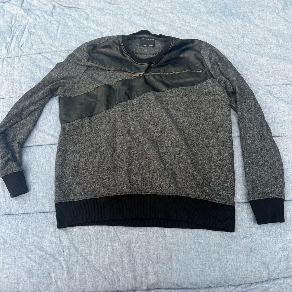 Octave Divn Cotton Grey/Black Pullover Size Large